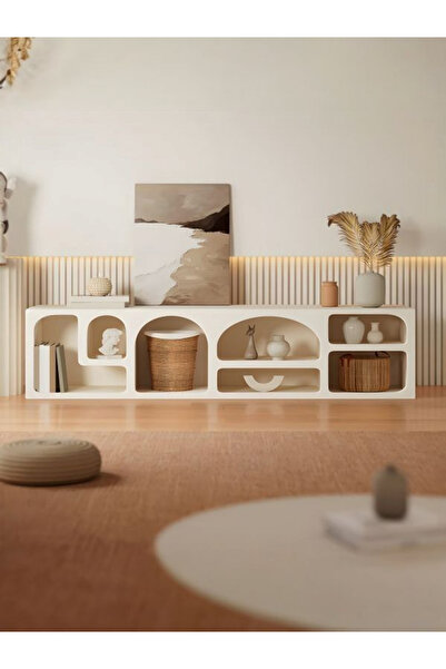 LİFENES Alçı Görünümlü Niş Konsol TV Ünitesi 180x45