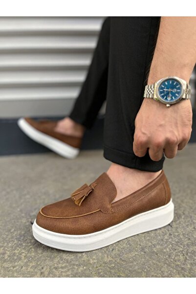Joy Ayakkabı Jy154 Blaze Laceless Tasseled Skin Men's Casual Sports Classic Shoes Cbt - Tan