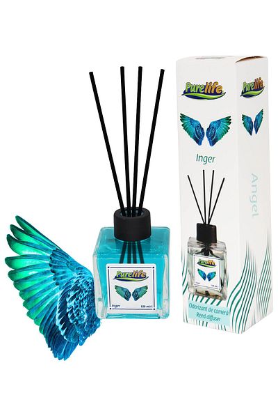 PureLife Purelife room freshener with sticks, 120ml, Angel