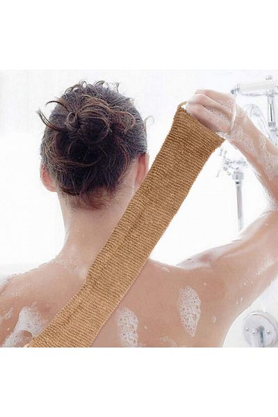 SyaMAG Exfoliating bath sponge, jute and cotton, 54x11 cm