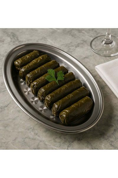 ALMUFARREJ Oval Plate, Stainless Steel Oval Set, 26 cm