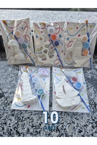7nisan DENİZCİ TEMA SET / Taş Boyama Setleri,kendin Yap,dıy, doğum Günü,Bayram,Karne Hediyesi/ 10ADET