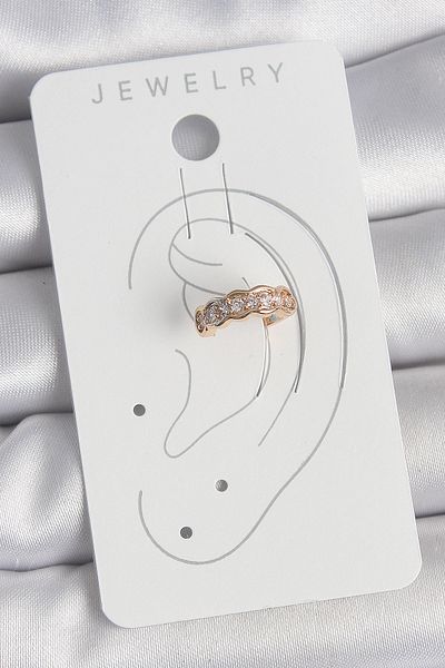 Skygo Brass Gold Color Zircon Stone Women's Cartilage Earrings - Tj-Bkp10571