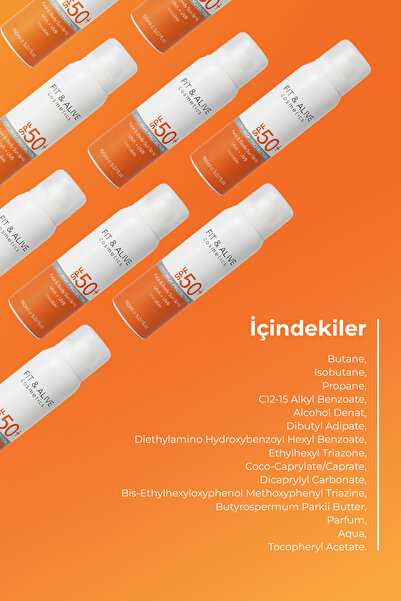 Fit & Alive Fitalive Spf 50 Yüz Ve Vücut Güneş Koruyucu Sprey