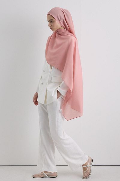 Fenza Paris Silk Pink Trout Color Cotton Shawl