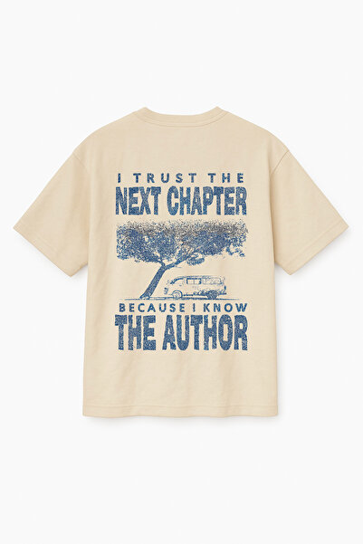 Altair Tr Beige Color Oversize Trust the Next Chapter Minibus Tree Printed Unisex T-Shirt T-Shirt