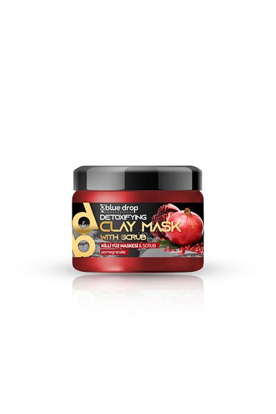 BLUE DROP Mască detoxifiantă cu argilă și exfoliant cu rodie 480 ml