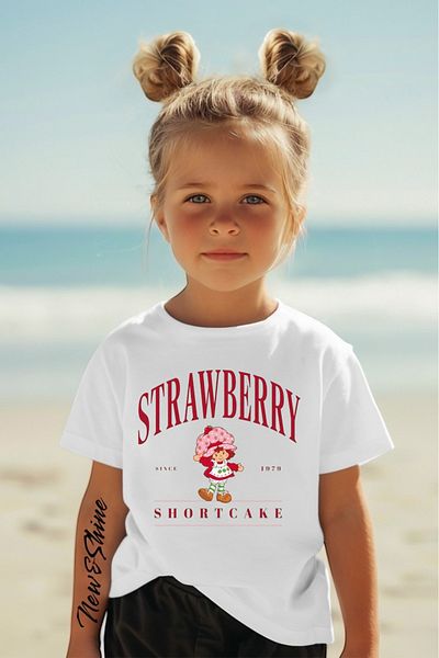 New Shine STRAWBERRY GIRL STRAWBERRY GIRL ΕΚΤΥΠΩΜΕΝΟ ΠΑΙΔΙΚΟ T-SHIRT OVERSIZE