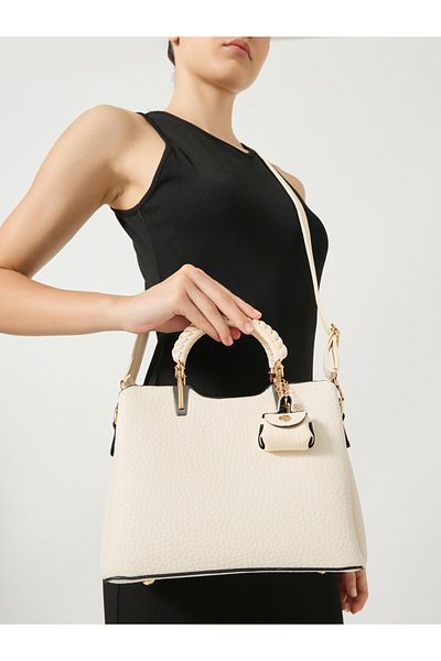 Styli Braided Double Top Handle Handbag with Coin Pouch
