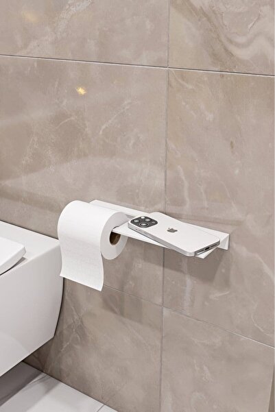 Grandmix Настінний металевий тримач для туалетного паперу з поличкою для телефону Сучасний тримач для туалетного паперу Організатор для ванної кімнати