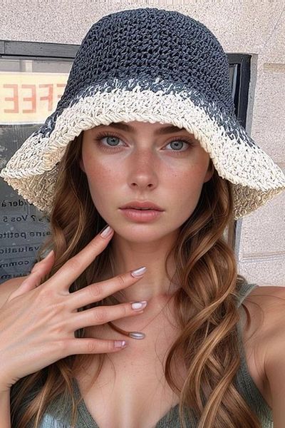 bacc Black2 Hand Knitted Straw Hat Bcnsv-2514404