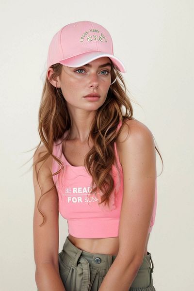 bacc Pink N.Y.C Printed Gradient Cap Bcnsv-2514588