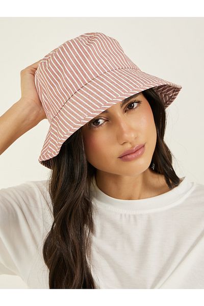 Styli Striped Bucket Hat