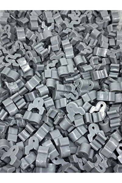 ticariyedek Oto Perde Ruleti - Ray Düğmesi 50'li Paket Gri