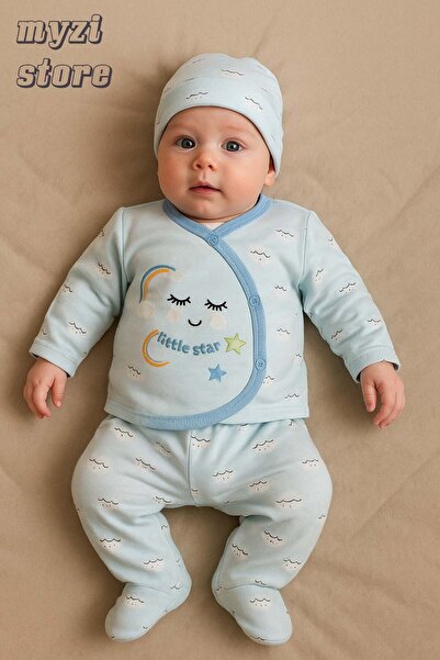 MYZİ STORE Bebeluș Cloud cu model de externare din spital 100% bumbac organic