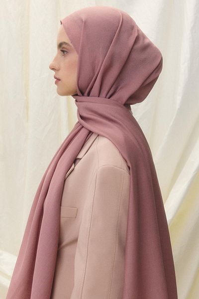 Fenza Paris Silk Dried Rose Color Cotton Shawl