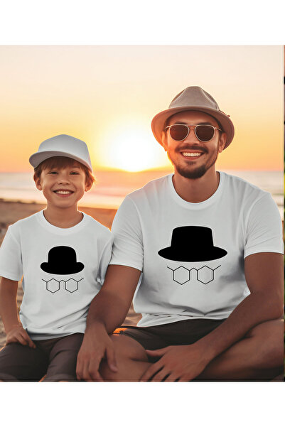 ASELİNDA Pălărie ochelari Tată Fiu combinație Tricou (produsul unic adăugați ...