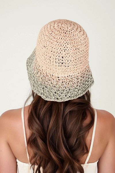 bacc Powder Hand Knitted Straw Hat Bcnsv-2514404