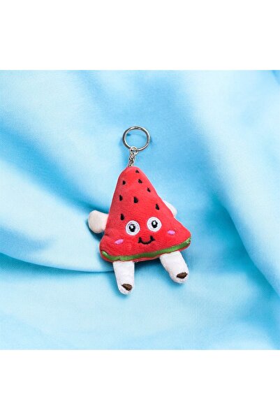 EBROU سلسلة مفاتيح قطيفة على شكل البطيخ