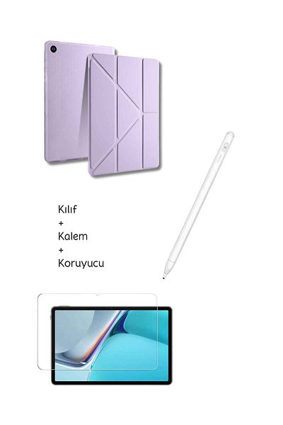 Fuchsia Galaxy A9 Plus X210 11 Inch Compatible Tablet Case Tri Folding Tablet Pen Fskl02 Screen Protector
