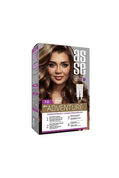 asse Vopsea de păr permanentă 7.0 Șaten 50 50ml
