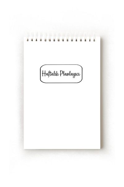 Handeto Kraft Simple Minimalist Turkish Weekly Planner, Weekly Planner, A5 Planner, Spiral Planner, Ring Binder