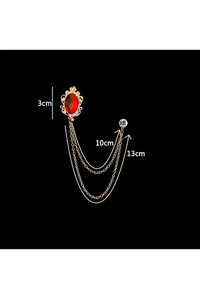 SIC MODA Red Crystal Brooch SIC MODA 4259R