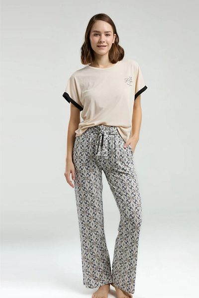 Pierre Cardin Women's Short Sleeve T-Shirt and Pants Home Wear Vr.Pc.Ky89.A.59.Y08