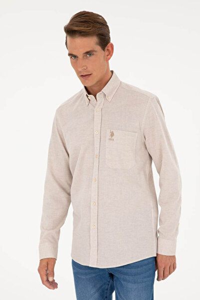 U.S. Polo Assn. U.S. Polo Assn. Ferna Ecru Men's Shirt 1831277