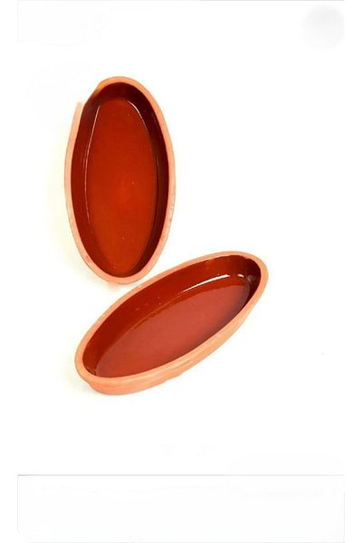 Avanos 29 cm Oval Ground Glazed Hot Pot Pan - Pack of 2