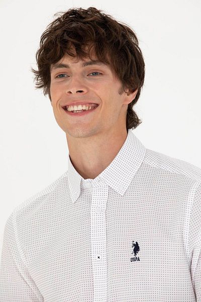 U.S. Polo Assn. Πόλο Ασν. Ανδρικό πουκάμισο με σχέδιο Navy Blue 1687227