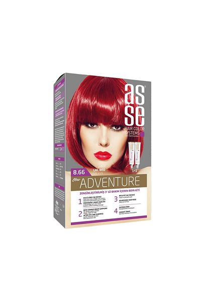 asse Vopsea de păr permanentă 8.66 Roșu Lal (LAL RED) 50 50ml
