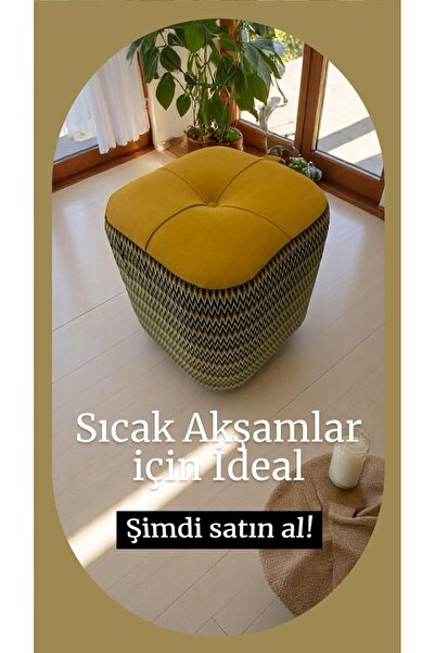 Deby Sergent Sarı Puf