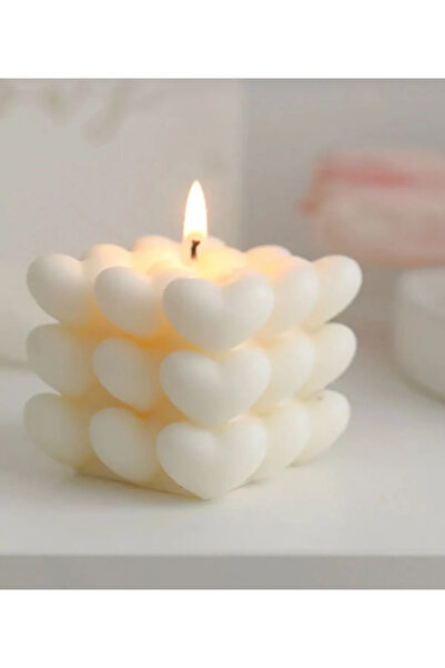 Sally Home Dekoratif Kalp bubble mum