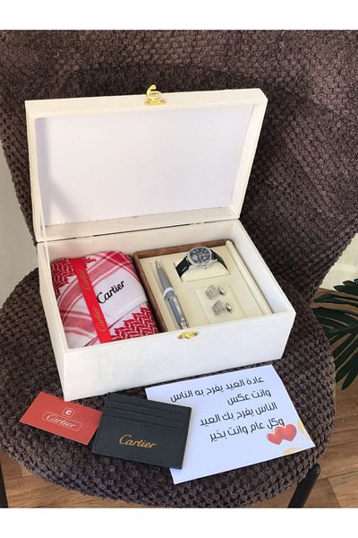Cartier Cartier men's set consisting of a shemagh, a bag, a watch, a cufflinks, and a pen