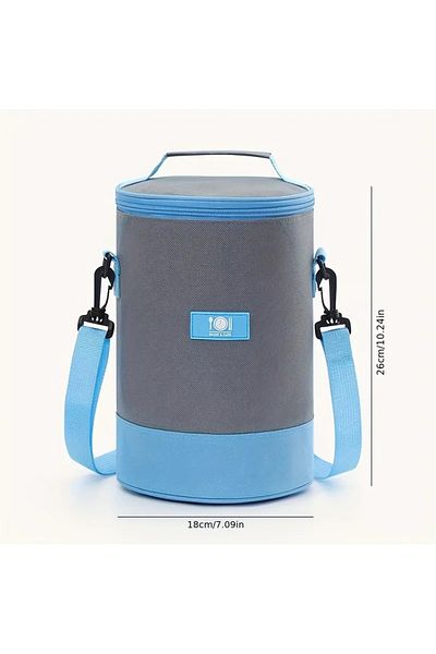 Enjoy 6.6L Insulated Lunch Box Multi-Purpose4Travel&Students with Shoulder Strap4Hanging&Carrying Handle