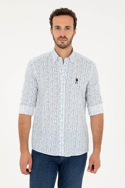 U.S. Polo Assn. Ανδρικό πουκάμισο Declan Light Blue 1831175