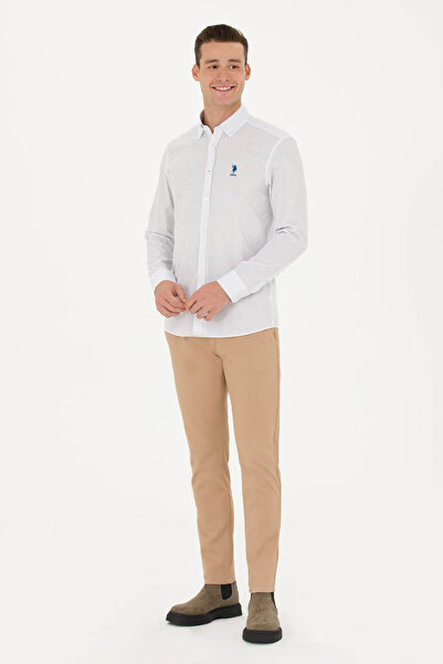 U.S. Polo Assn. U.S. Polo Assn. Desenli Saks Erkek Gömlek 1687227