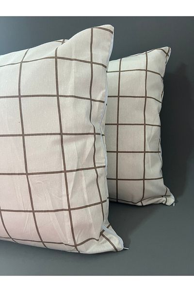 Belsina Home Βαμβακερή μαξιλαροθήκη 2 τεμαχίων με φερμουάρ 50x70