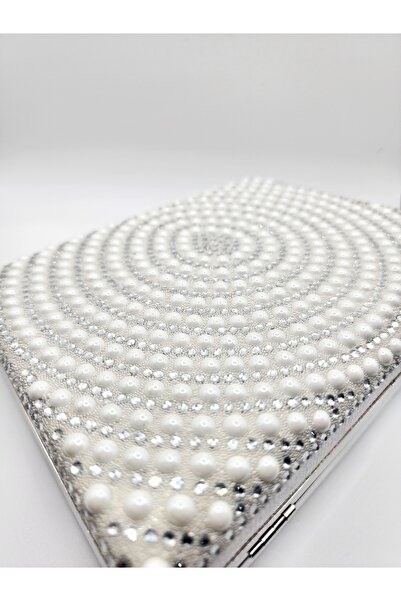 OUEEN ELİZABETH Geantă de mână și umăr elegantă pentru femei cu detalii de perle, potrivită pentru petrecere după nuntă