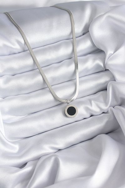 Skygo 316L Steel Silver Color Italian Chain Model Processing Detail Women's Necklace - TJ-BKO7866