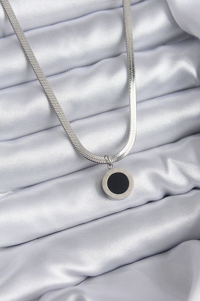 Skygo 316L Steel Silver Color Italian Chain Model Processing Detail Women's Necklace - TJ-BKO7866