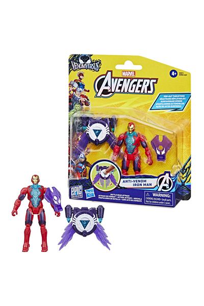 Marvel Avn 4in Fig Super Gear Ast Anti-Venom Iron Man