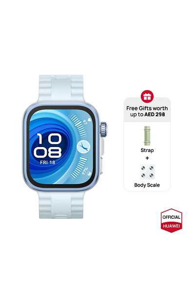 Huawei Watch Fit4 Pro Smart Watch, 1.82” Display,Sapphire Glass &Titanium,Blue + Free Strap + Scale