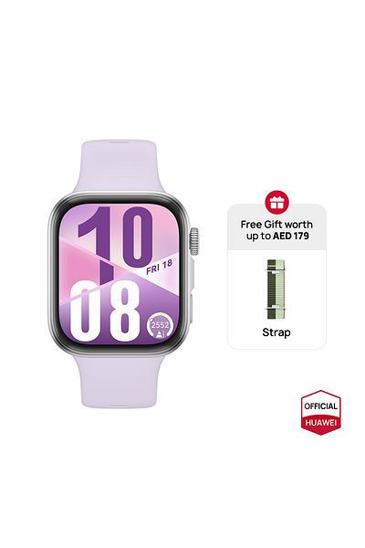 Huawei Watch Fit4 Smart Watch, 1.82” Display, 100+ Sports Modes, Purple + Free Strap