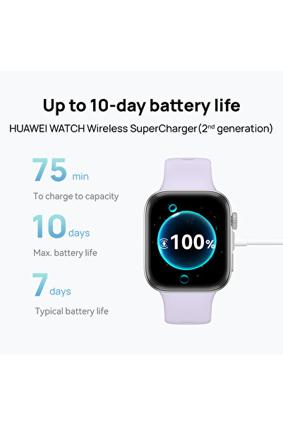 Huawei Watch Fit4 Smart Watch, 1.82” Display, 100+ Sports Modes, Purple + Free Strap
