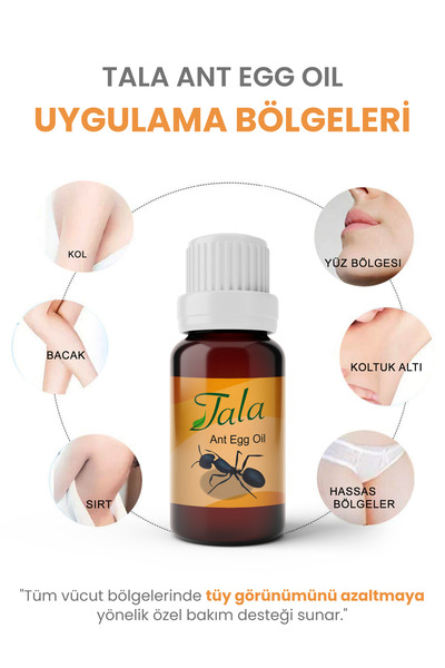 Tala Tüy Azaltıcı Ve Tüy Dökücü Karınca Yumurtası Yağı Tüy Inceltici 3 Adet