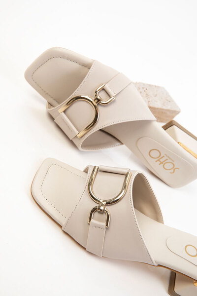 SOHO Béžové dámské klasické boty na podpatku 20642