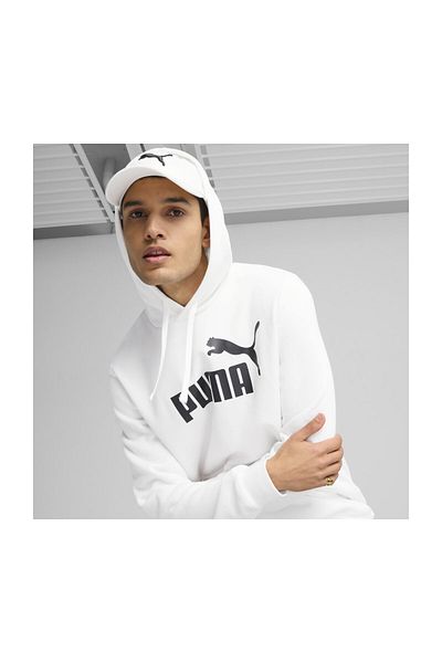 Puma Регульований крій толстовки NA з принтом логотипу з кишенею кенгуру з довгим рукавом