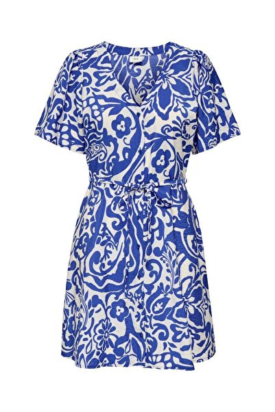 JDY فستان قصير JDYTROYA LIFE S/S WVN DIA